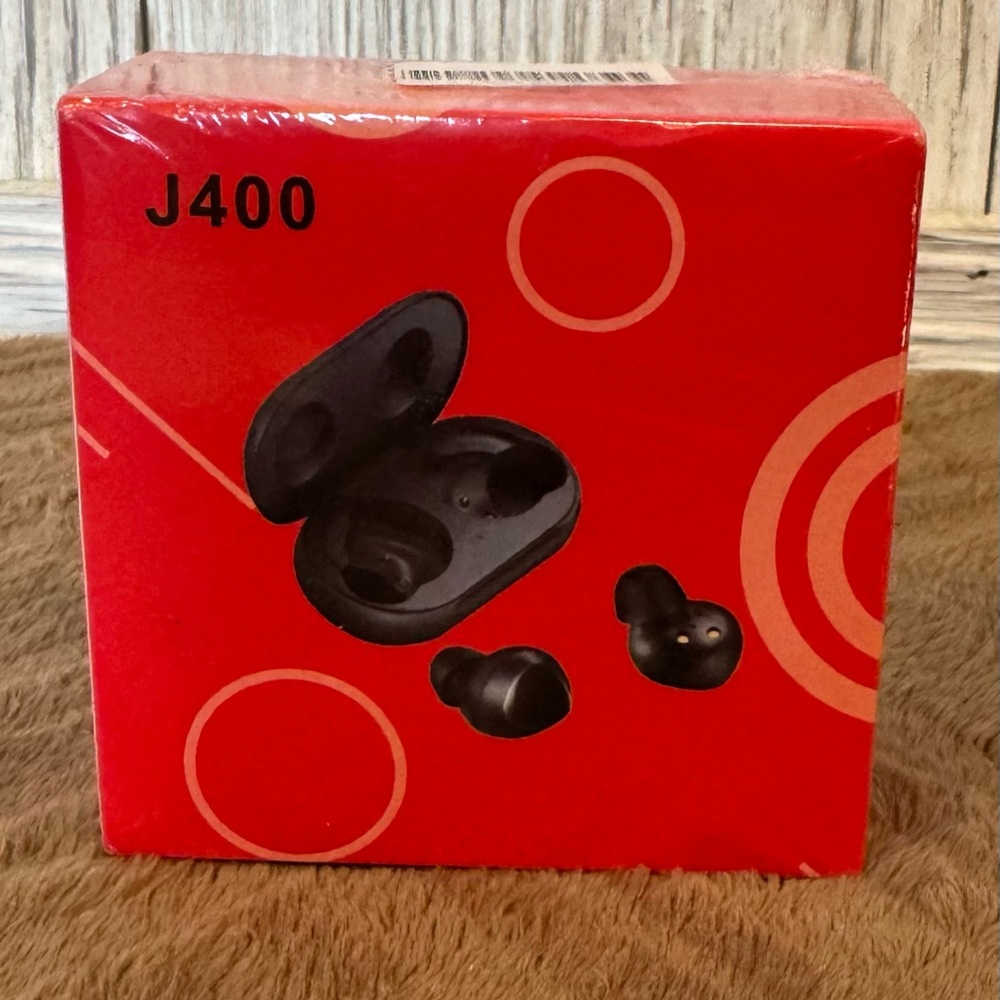J400 Black Wireless Earbud Headphones
